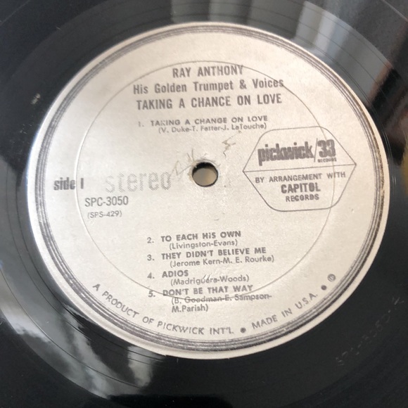 Ray Anthony His Golden Trumpet And Voices Vinyl Lp '66 - Picture 2 of 9